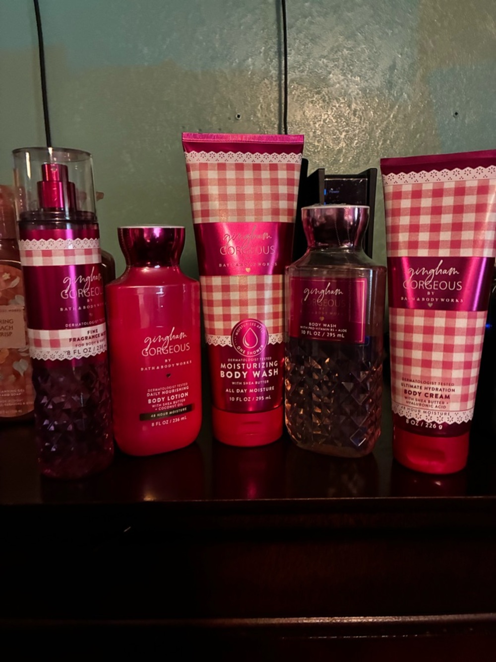 Bath & Body Works Gingham Gorgeous Body Care Set - Hot Pink